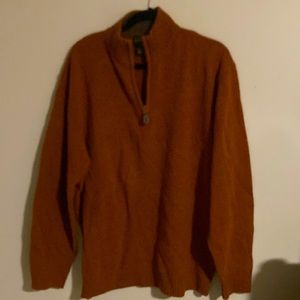 Quarter zip lamb wool sweater